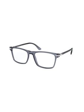 Prada Men's Translucent Gray Rectangle Glasses (PR 01WV 01G101)